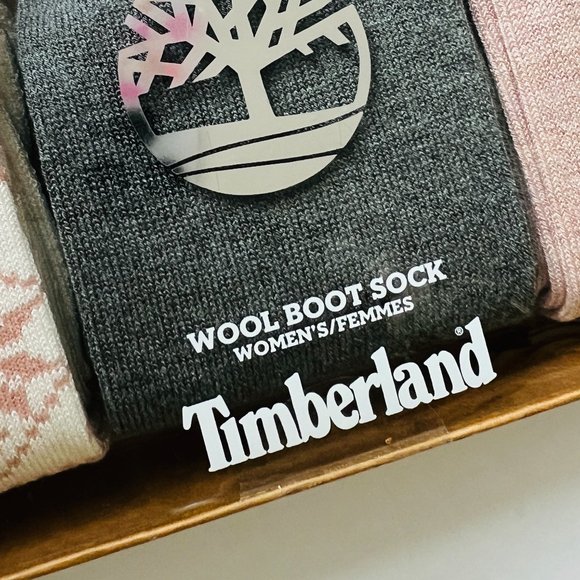 TIMBERLAND Women's 3 Pair Wool Blend Boot Socks NIB - Picture 4 of 5